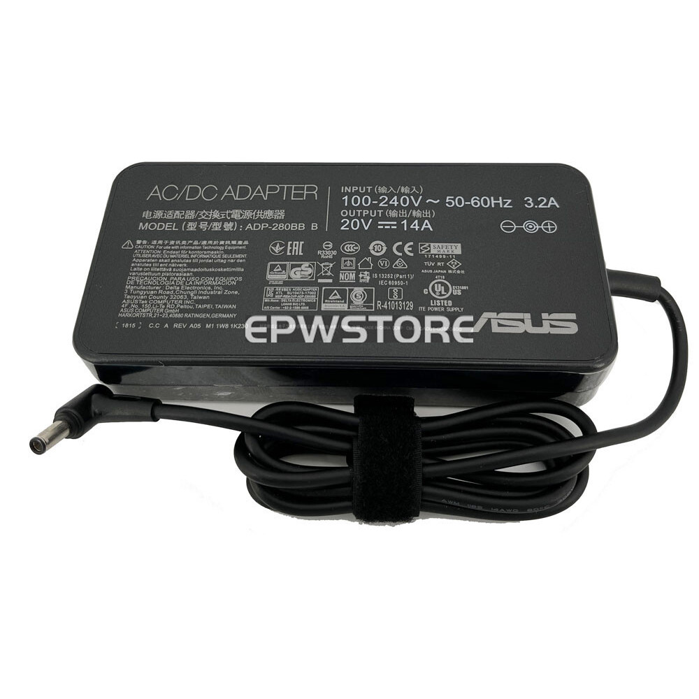 20V 14A 280W อะแดปเตอร์เครื่องชาร์จ AC สําหรับ ASUS ROG Strix G15 G513R G513Q G532L 6.0 มม.