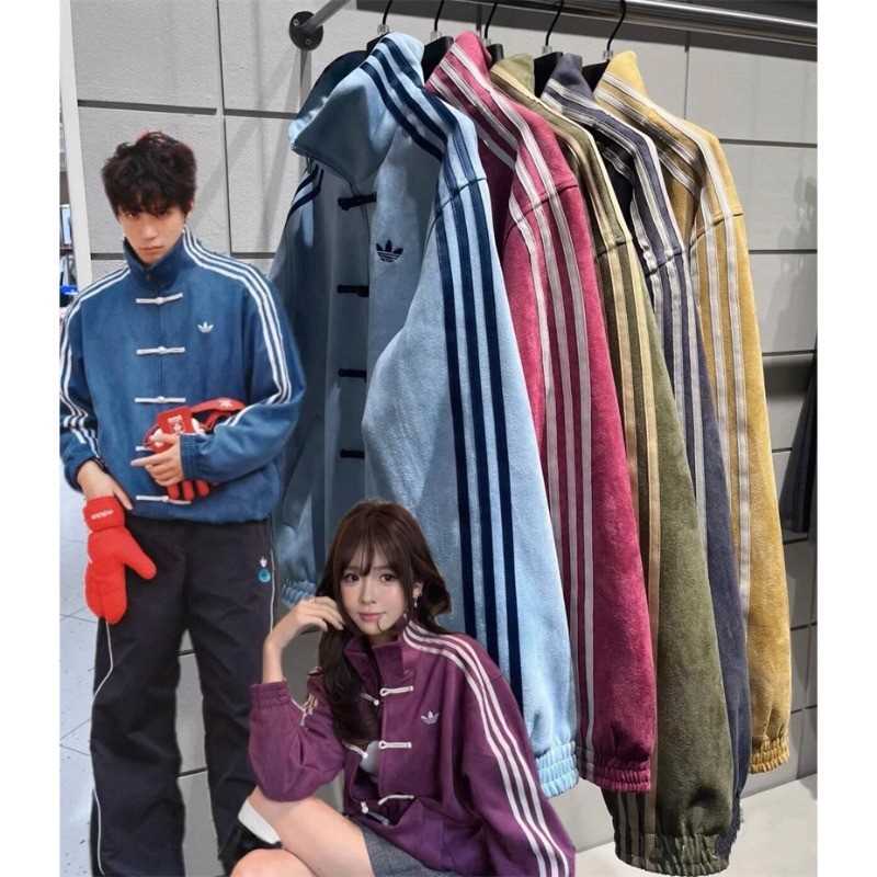 คุณภาพสูง Unisex Classic identical Tang เสื้อสูทปักลายเสื้อแจ็คเก็ตคู่ดีไซน์ปัก Plus Size Men And Women
