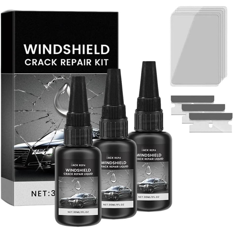 2 Pieces Windshield Crack Repair Kit, 2026 Upgraded Windshield Repair Kit with Tool, Windshield Repa