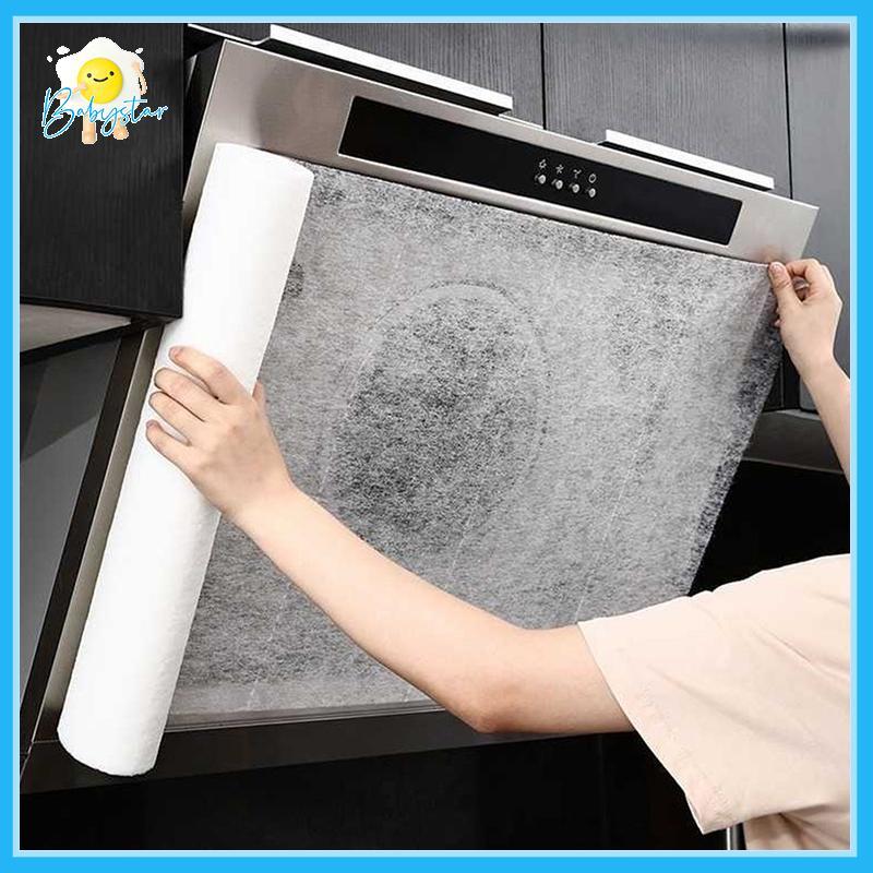 [Inthehot-t] Range Hood Grease Filter Paper Oil Absorbent Dirt Stopper Kitchen Home Non-Woven [ใหม่]