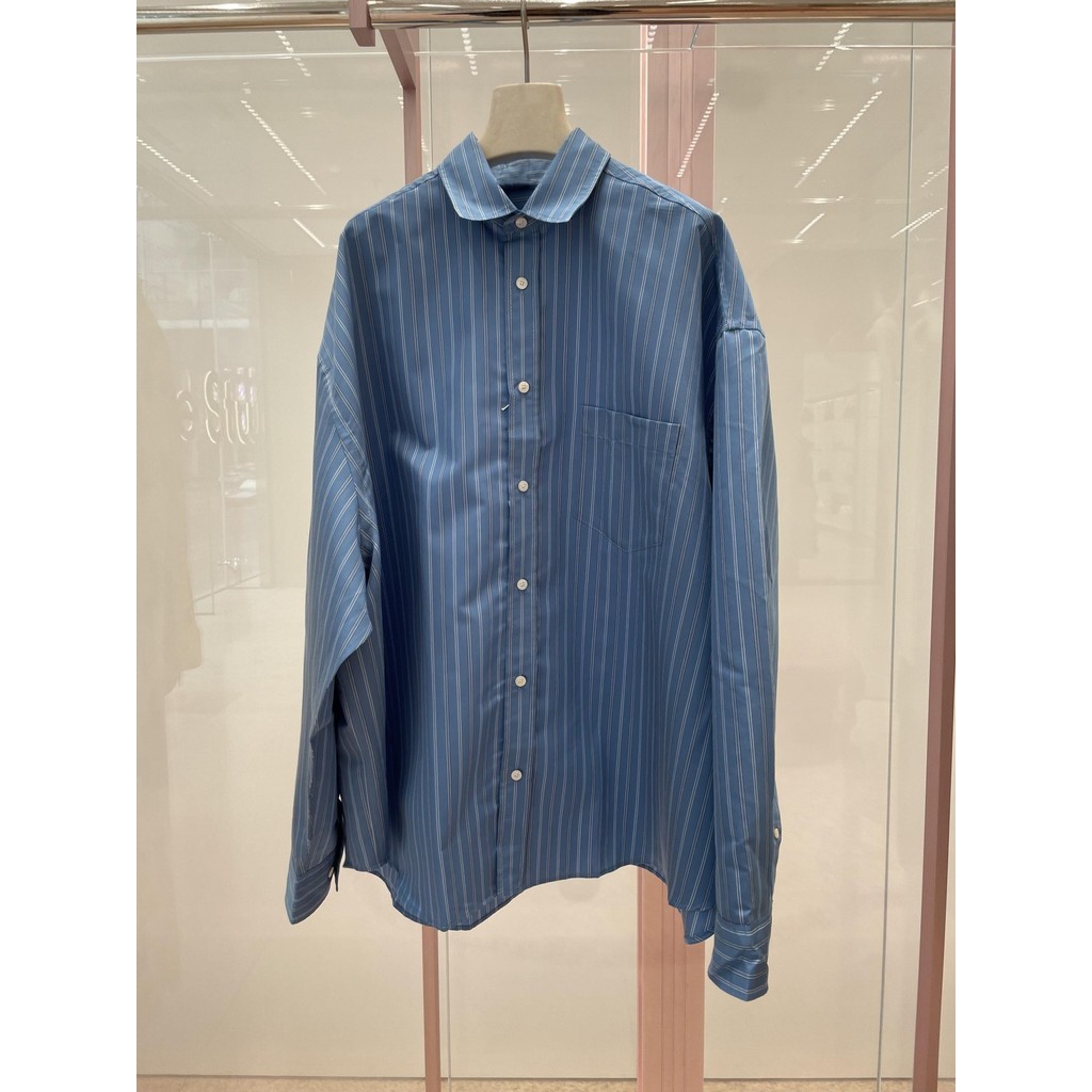 R2F8 AC Logo striped shirt OS Loose fit, unisex style
