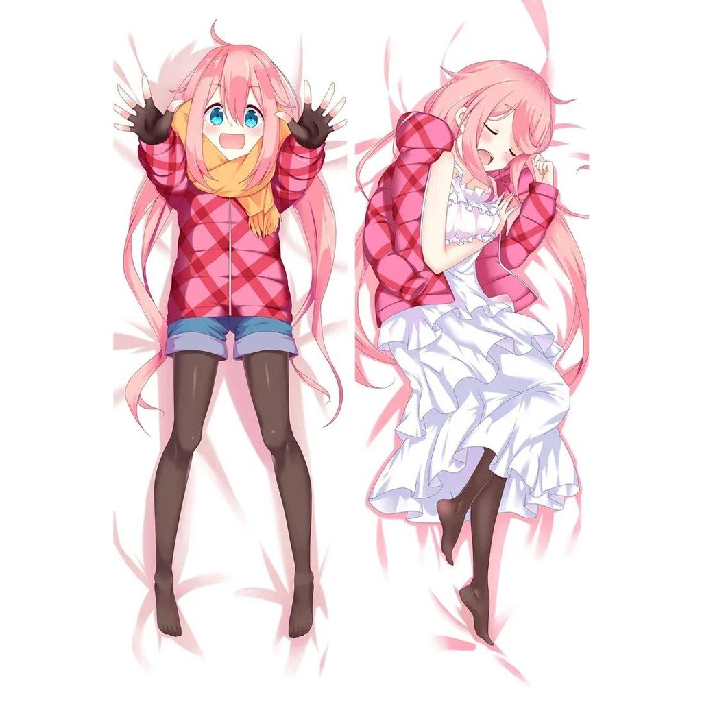 ญี่ปุ่นอะนิเมะ Dakimakura Yuru Camp Laid-Back CampกอดหมอนBody Case Inuyama Aoi Shima Rinหมอน