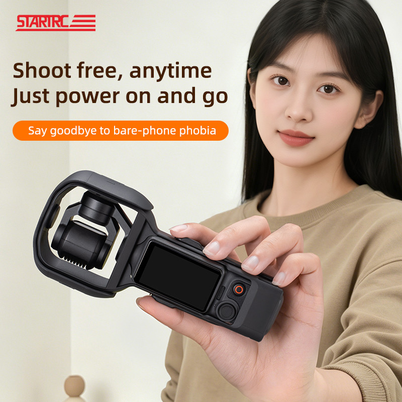 สำหรับกระเป๋าป้องกัน DJI OSMO Pocket 4/3 การหมุนยืดหยุ่นด้วยฝาครอบคลุมป้องกันแผ่นเอียงกระเป๋ามือถือ vlog Pocket4 อุปกรณ์เก็บกล้องกีฬา