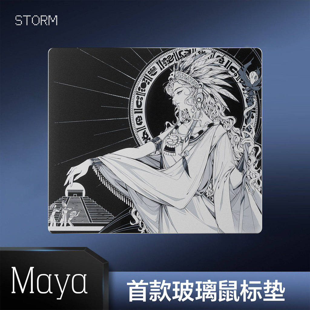 แผ่นรองเมาส์ LAMZU Maya Maya แผ่นรองเมาส์กระจกนิรภัยรองแผ่นรองโต๊ะเกมสําหรับเล่นเกม FPS เฉพาะขนาดใหญ่
