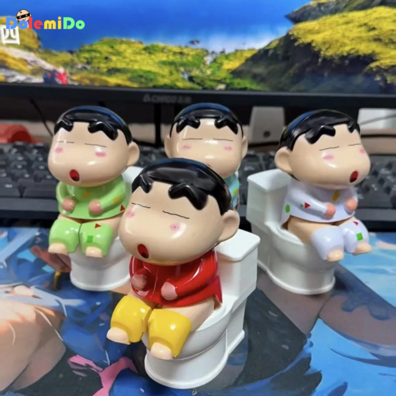 Creative สเปรย์น้ําห้องน้ํา Crayon Shin-Chan ตุ๊กตา Tricky ของเล่นตลก Decompression เครื่องประดับเดสก์ท็อปชุดนอน Crayon Shin-Chan มือ
