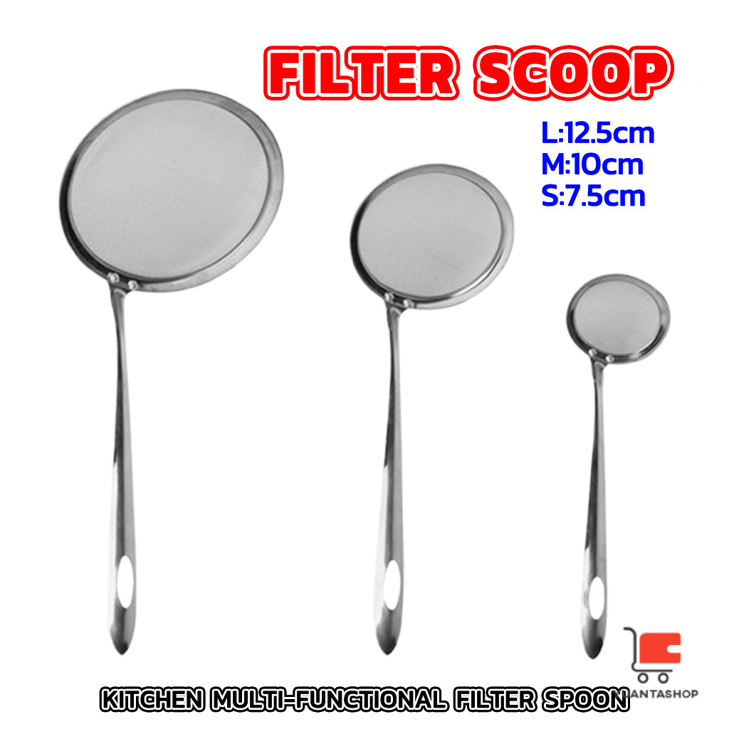 YT ช้อนกรองอาหาร ตักฟอง ดักไขมัน แยกน้ำมัน Strainer Spoon