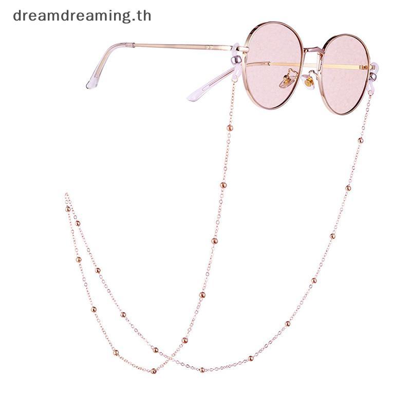 [ Dream ] ใหม่ผู้หญิงโซ่ทองแว่นตาแว่นตากันแดดอ่านหนังสือลูกปัดแว่นตาสายไฟ Ne Rope .