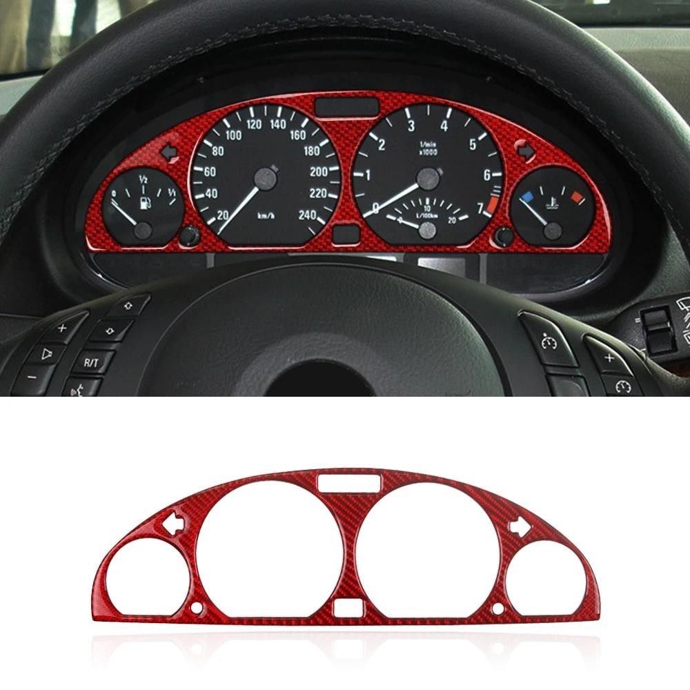 1 ชิ้นภายในรถคาร์บอนไฟเบอร์แดชบอร์ด Speedometer หน้าจอแผงฝาครอบ Trim Decal สติกเกอร์สําหรับ BMW 3 Se