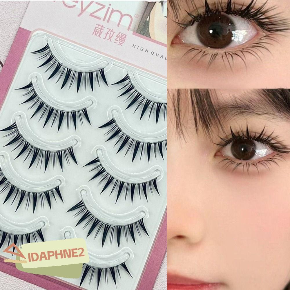 IDAPHNE2 มังงะอะนิเมะ Lashes, ดรามาติคหนาขนตาปลอม, 5 คู่แพ็คญี่ปุ่นคอสเพลย์ Faux Mink ขนตาปลอม Extensions สําหรับผู้หญิง