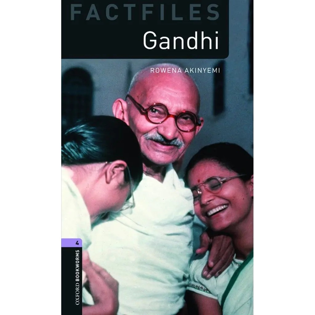 Bundanjai (หนังสือ) OBWL Factfiles 3rd ED 4 : Gandhi with Audio (P)