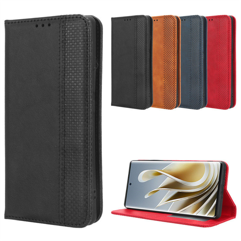 เหมาะสําหรับ ZTE nubia Z50 เคสโทรศัพท์ nubia Z50 ซองหนังโทรศัพท์ Magnetic Flip Card Retro รูปแบบกรณี