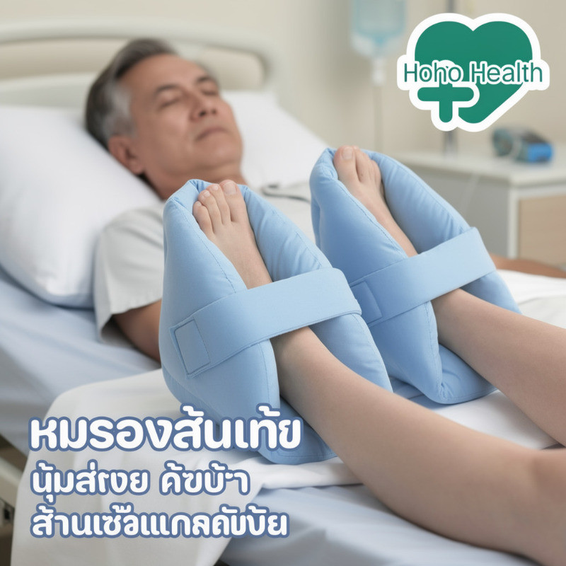 หมอนรองส้นเท้าสําหรับผู้สูงอายุ/ผู้ป่วยติดเตียง หมอนรองแผลกดทับที่เท้า แผ่นป้องกันแผลกดทับที่เท้า