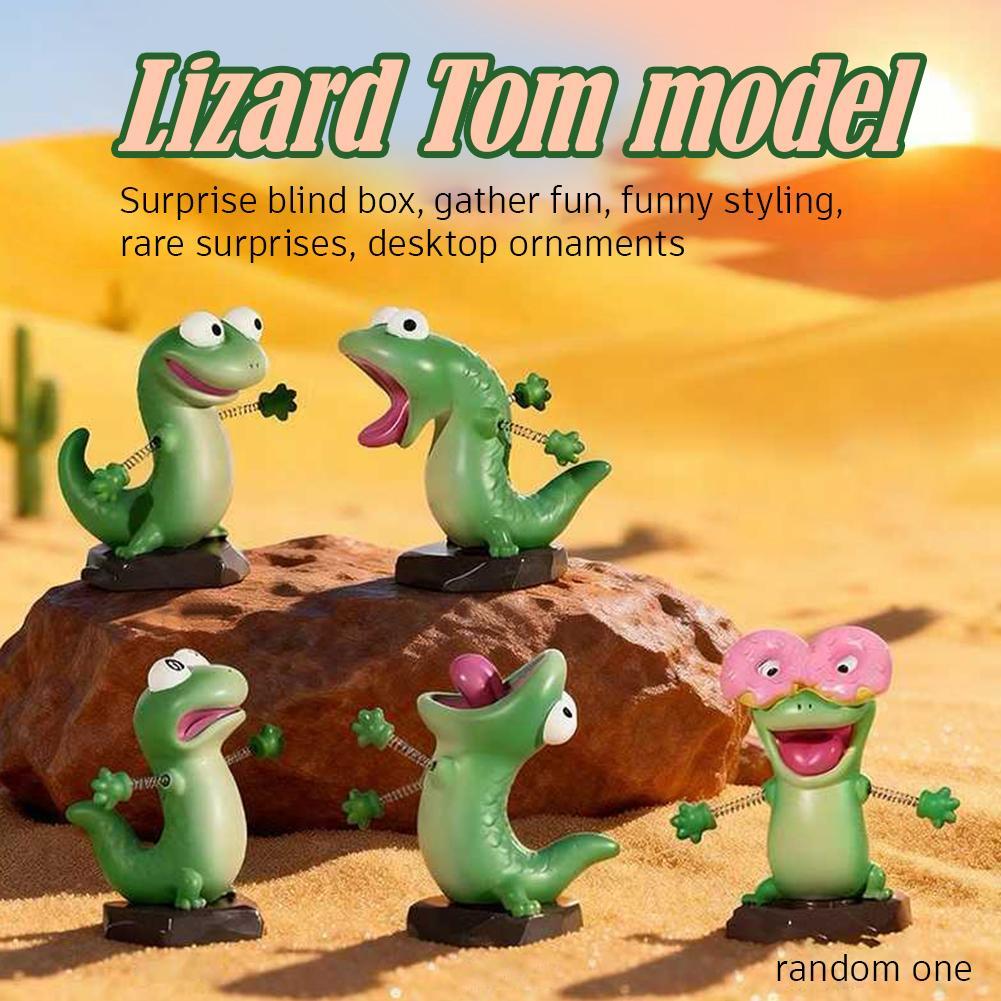 Kawaii Lizard Tom รุ่นการ์ตูนอินเทรนด์ของเล่นเครื่องประดับเดสก์ท็อปสร้างสรรค์