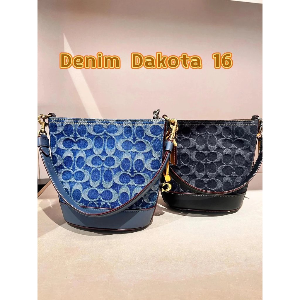 Coach Denim DAKOTA One-Shoulder Female Diagonal Bucket Bag CJ827 CT132