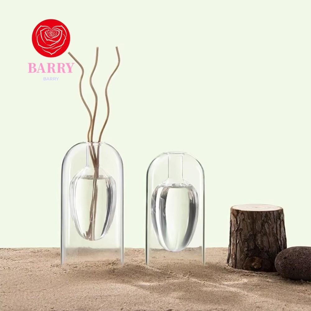 BARRY ขวดกระจายน้ํามันหอมระเหย, 130/200ML พร้อมดิฟฟิวเซอร์ Sticks Glass Essential Oil Diffuser, รีฟิลประณีต Creative น้ําหอม Volatile คอนเทนเนอร์ห้องครัว