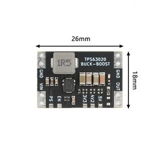 TPS63020 3.3V 4.2V 5V แบตเตอรี่ลิเธียมอัตโนมัติ Boost Buck Step Up Down โมดูล XL63020 Microcontroller Power ระลอกน้ําต่ํา