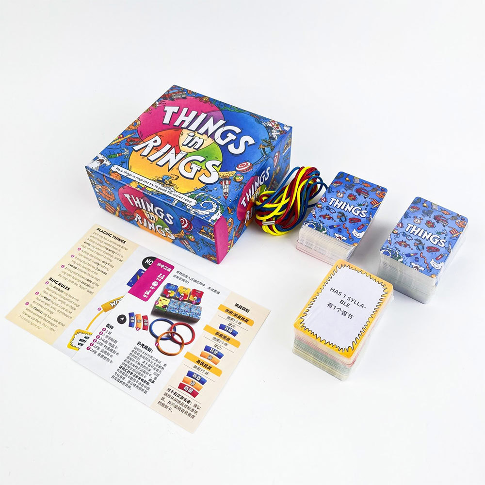 Things In Rings Card Board Game