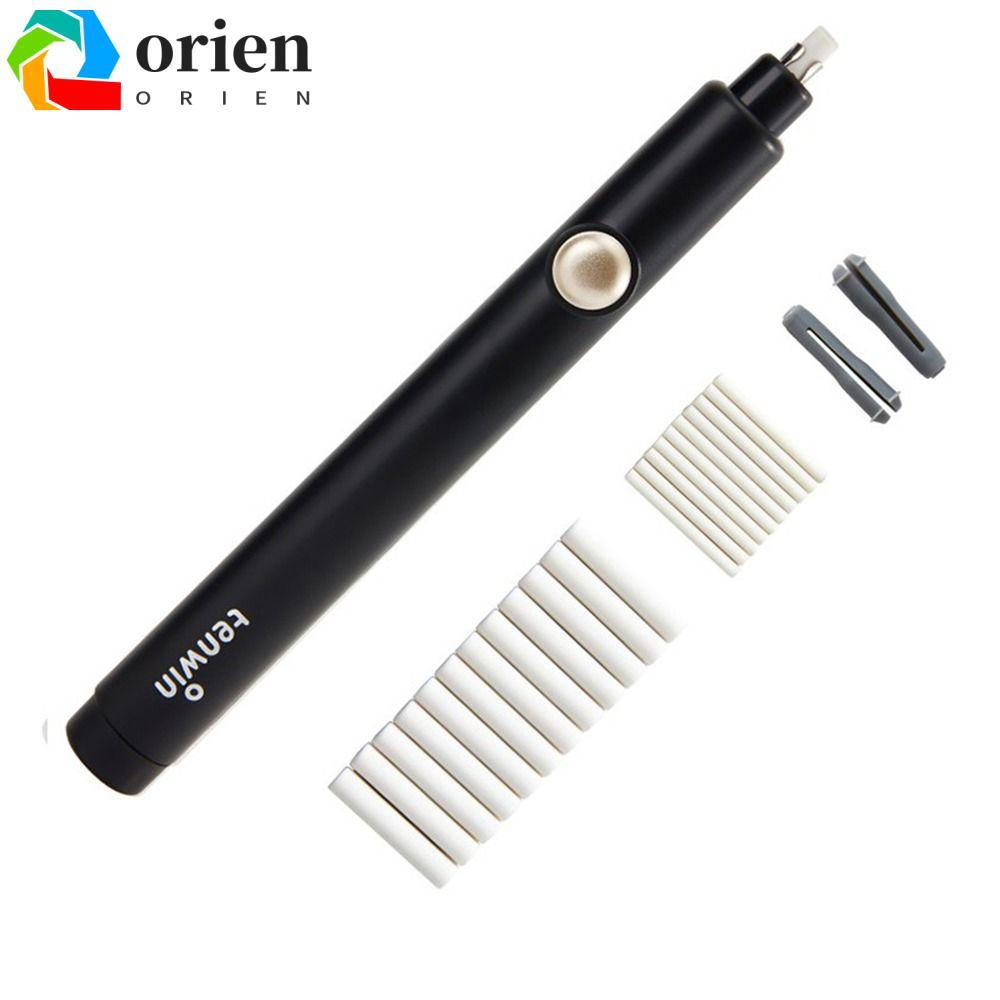 ชุดยางลบไฟฟ้า ORIEN สีดําสีขาวพร้อมยางลบอัตโนมัติแกนแบบถอดเปลี่ยนได้แบตเตอรี่ขนาดกะทัดรัดไม่มียางลบเ