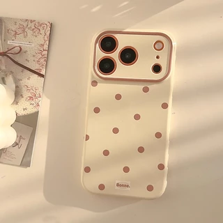 สําหรับ IPhone 17 Air 16 15 14 13 12 11 Pro Max X XR XS Max 7 8 Plus น่ารักสีสัน Polka Dot คู่ Full-covered ป้องกันการล่มสลายเคสโทรศัพท์ปกอ่อน