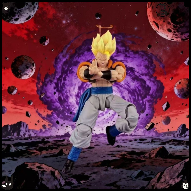 DBZ SHF Gogeta Super Saiyan Action Figure - 3.0 Body Anime Figurine ของเล่นสําหรับสะสม