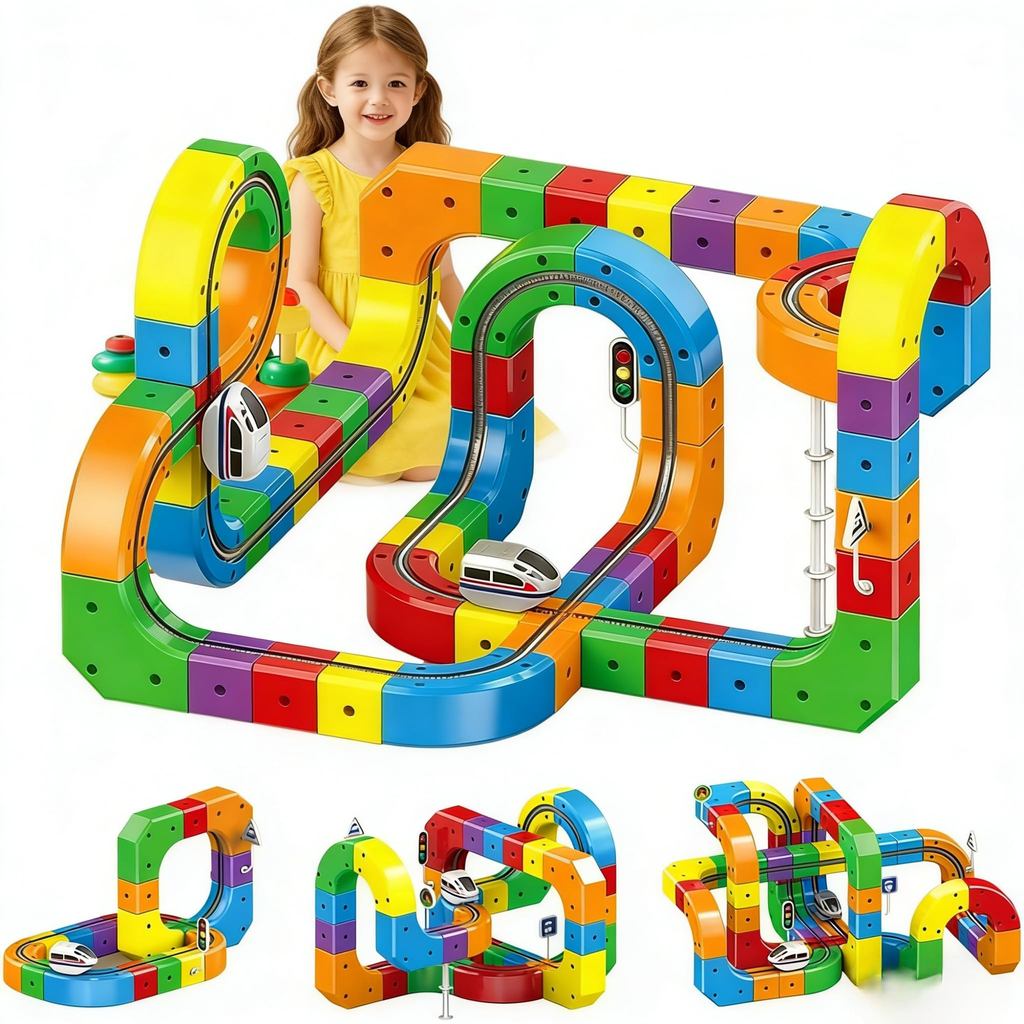 [Luvian] Rail Cube 2026 - New Cube Rail Mini Train 3D Track Magnetic Track Toy DIY Assembly Track Ca