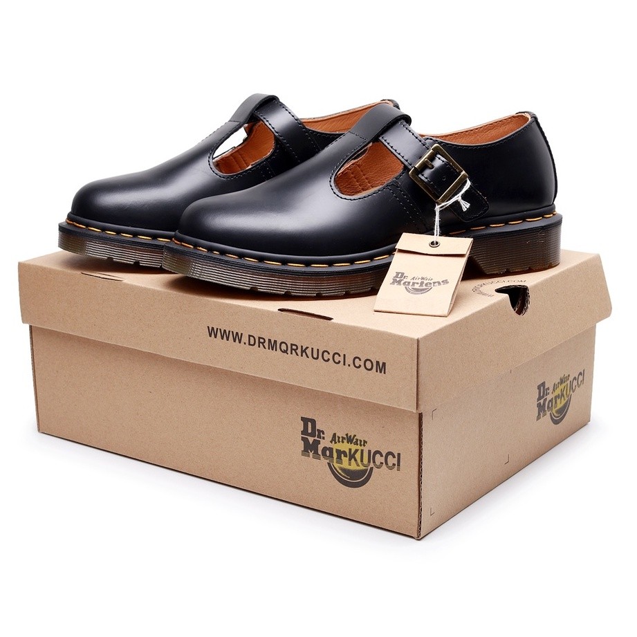 OA2 ผู้หญิงอังกฤษ Dr.Martens Martin รองเท้าหนังแท้ Mary Jane Tooling รองเท้าขนาด 35-41