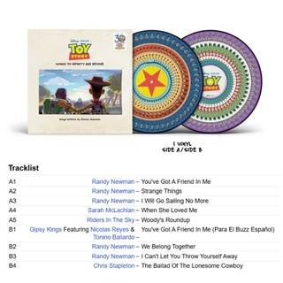 [ พร้อมส่ง ] แผ่นเสียง Toy Story Songs To Infinity And Beyond OST Original Soundtracks ใหม่ ซีล Toy Story Vinyl LP