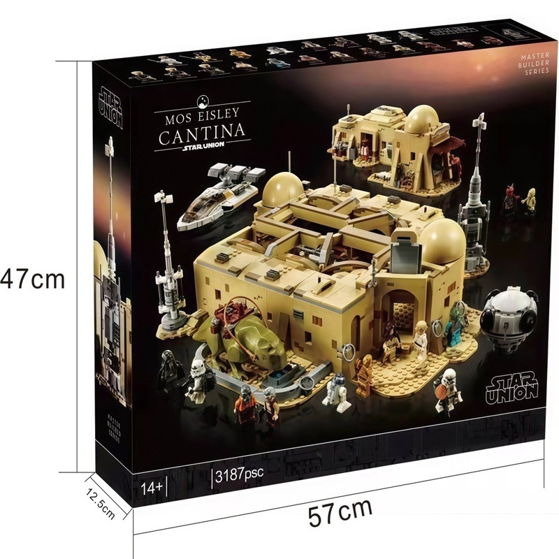 เข้ากันได้กับเลโก้บล็อกตัวต่อ Star 75290 vs Moslis Hotel ประกอบอาคารรุ่น Street View ของเล่น