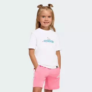 adidas ไลฟ์สไตล์ เสื้อยืดพิมพ์ลาย SUMMER ADVENTURES สำหรับเด็ก เด็ก สีขาว KA0516
