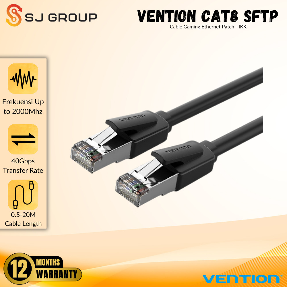 VENTION Cat8 SFTP สายอีเธอร์เน็ตสําหรับแพทช์สําหรับเล่นเกม IKK