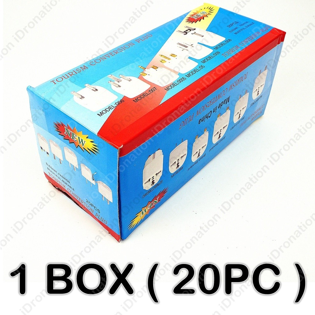 20 PC Universal UK 3 Pin Travel Power Plug Socket Adapter Adaptor Converter EU Euro Socket