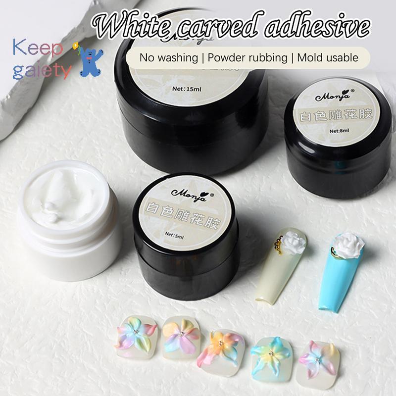 [Keepgaiety-t] 5/8/15ml Strong Nail Glue -Wipe Gel For Rhinestone & Gem Jewelry กาว UV Patch กาว Bond Modelling กาวเจล [ใหม่]