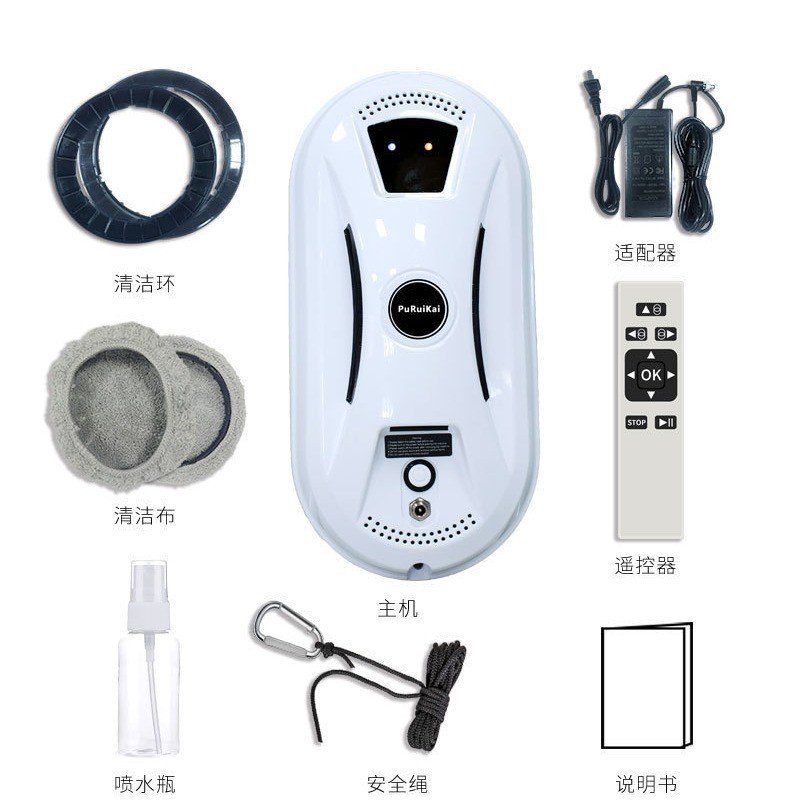 หุ่นยนต์หน้าต่างพลังงาน อเมริกันมาตรฐานการควบคุมระยะไกลทําความสะอาดหน้าต่างสเปรย์น้ําอัจฉริยะเครื่อง