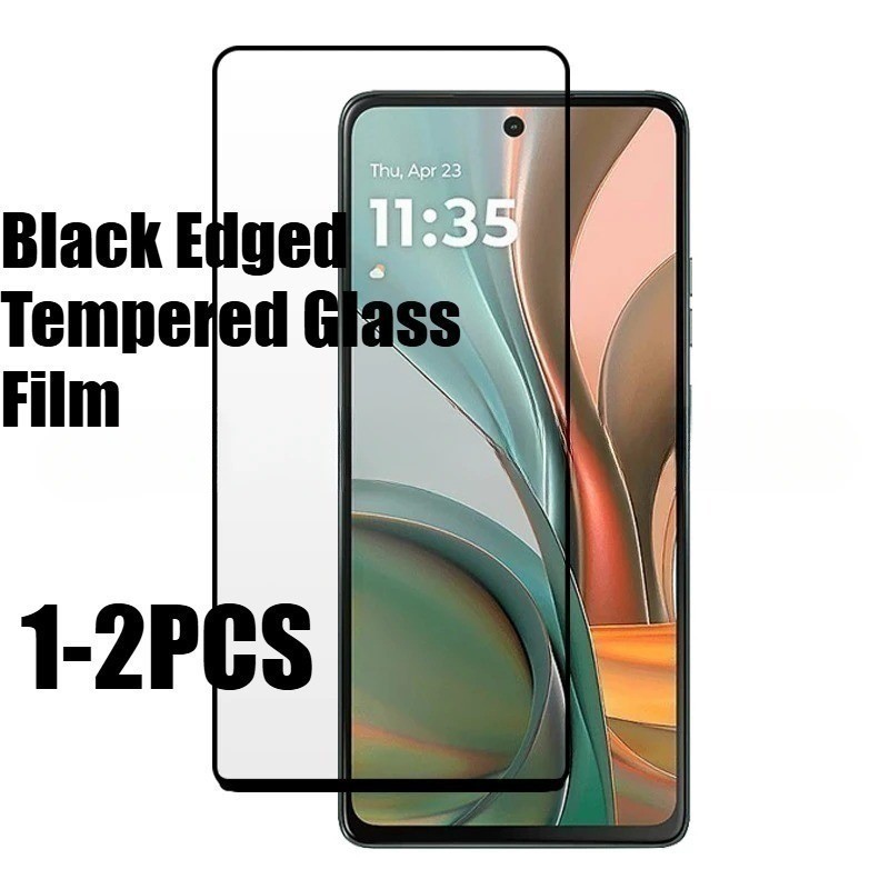 1-2 ชิ้นฟิล์มกระจกนิรภัยสําหรับ T-Mobile Revvlry + 4 4 + 6x 7 V + Pro 5G คลุมทั้งหมดสีดํา Edged Anti