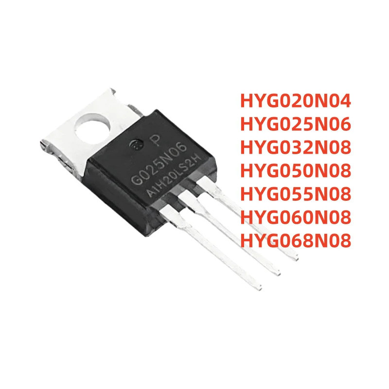 5PCS HYG020N04 HYG025N06 HYG032N08 HYG050N08 HYG055N08 HYG060N08 HYG068N08 TO-220 Field Effect ทรานซิสเตอร์