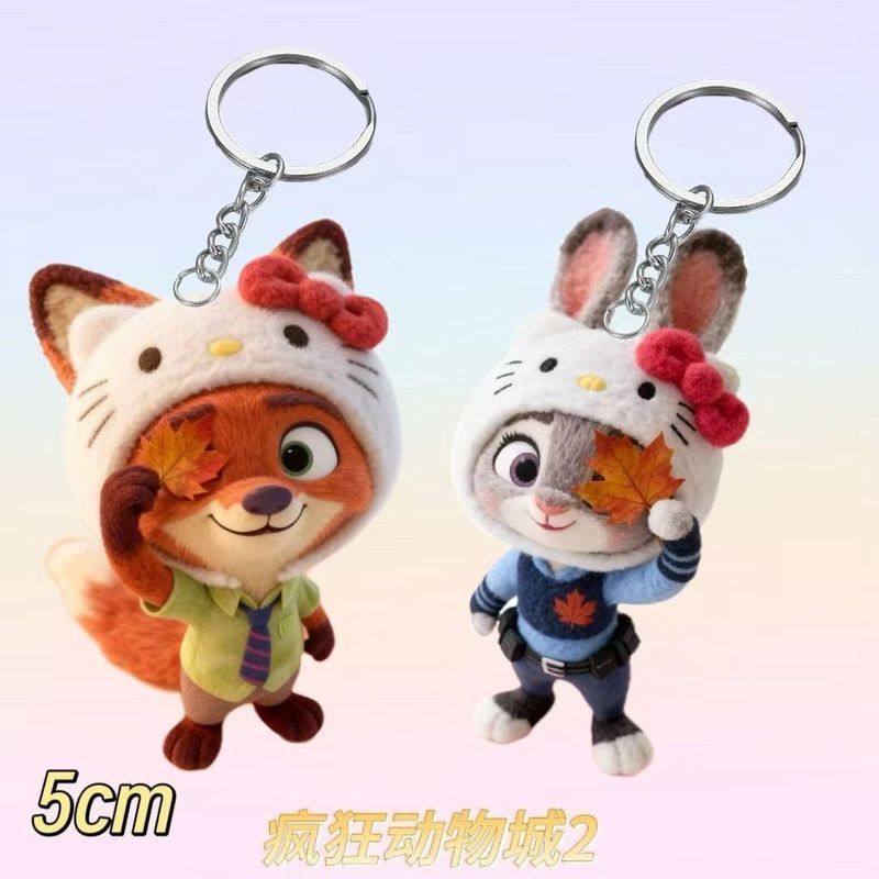 【พร้อมส่ง】zootopia พวงกุญแจ  zootopia keychain พวงกุญแจอะคริลิค จี้คู่รัก