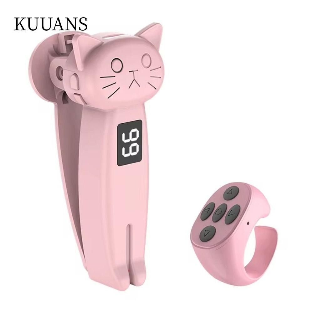 KUUANS Electric Auto Page Turner, Bluetooth-เข้ากันได้กับอุปกรณ์คลิกนิ้ว ABS, Quick Click Mini Mute 