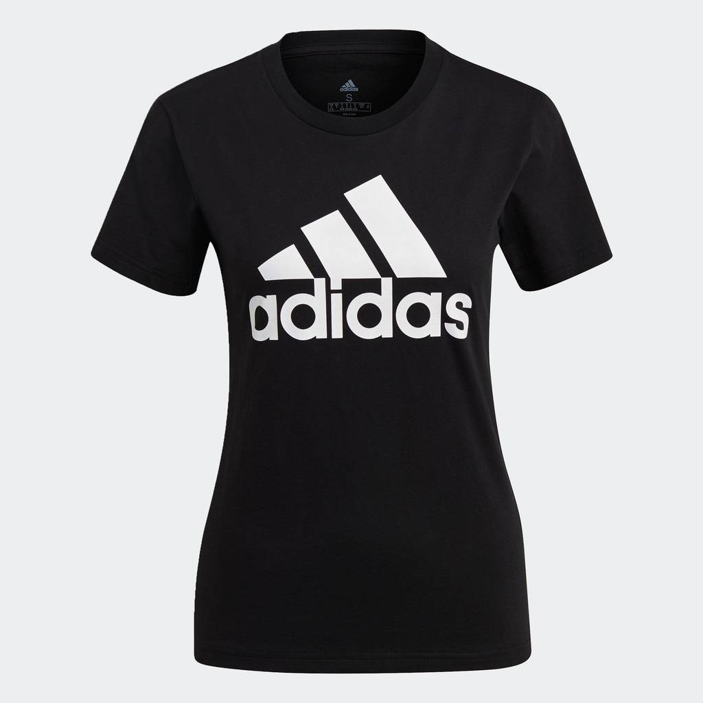 adidas ไลฟ์สไตล์ เสื้อยืด Essentials Logo ผู้หญิง สีดำ GL0722
