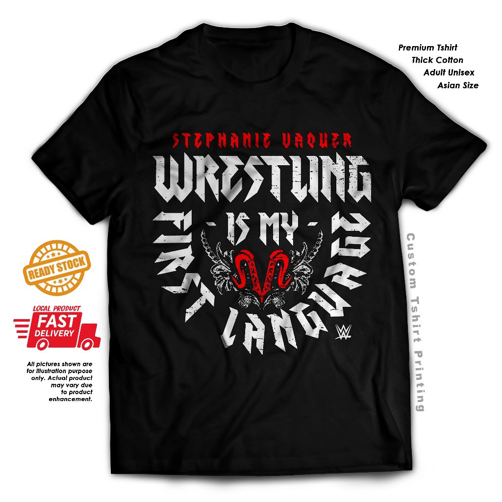 เสื้อยืดcotTON Stephanie Vaquer WWE Wrestling ลายพิมพ์ สวมใส่ง่ายสำหรับทุกวัน