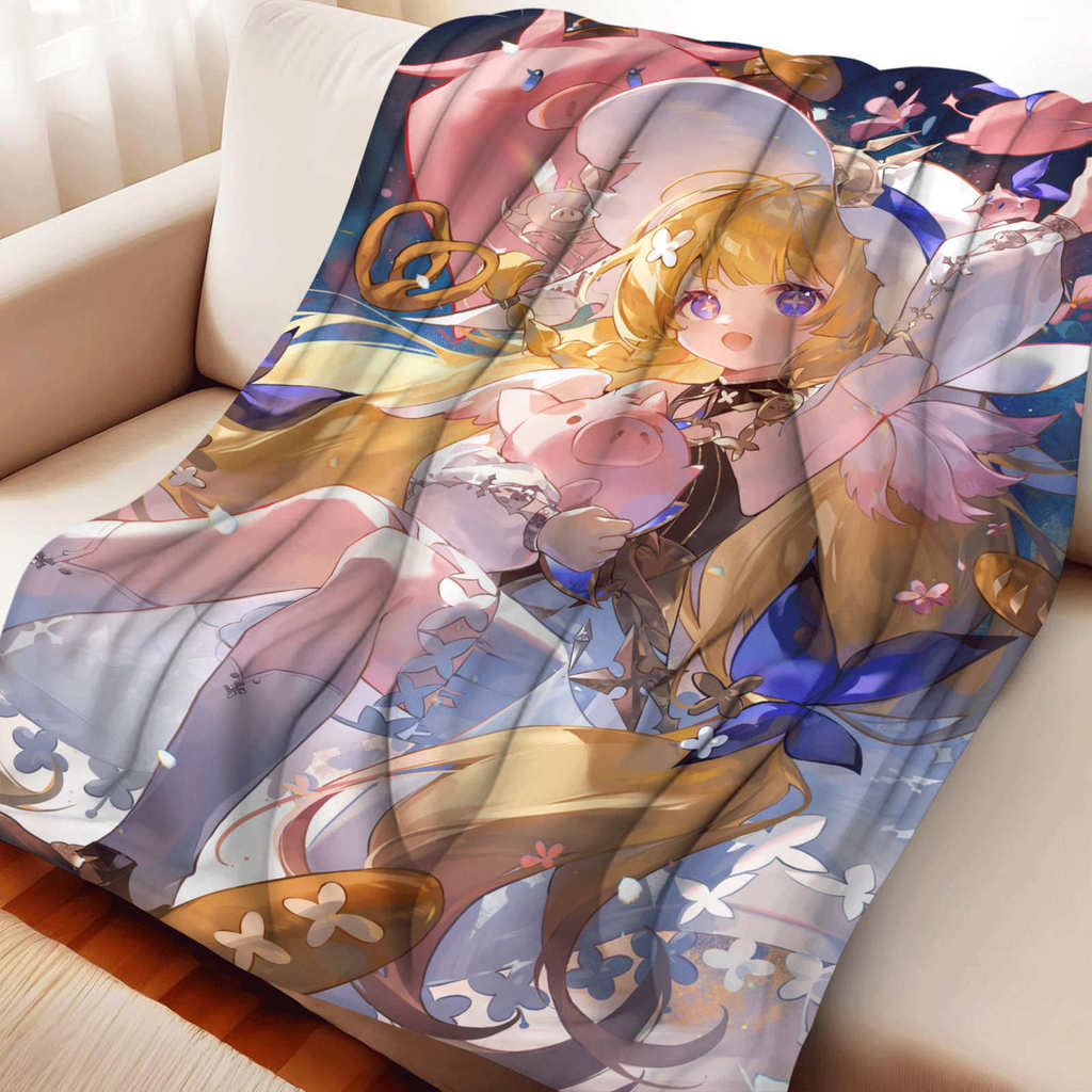 Duet night abyss ผ้าห่มสักหลาดน่ารัก | น้ําหนักเบาและอุ่นนุ่ม | เหมาะสําหรับเตียงโซฟาสํานักงาน