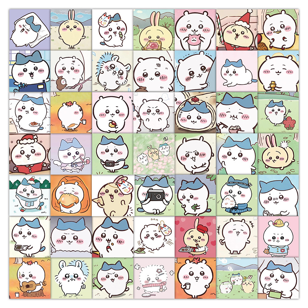 63 ชิ้น ชิกาวะ ชุดสติกเกอร์น่ารัก - การตกแต่งตัวละครที่น่ารักสําหรับวารสาร, เคสโทรศัพท์และเครื่องเขียนประจําวัน