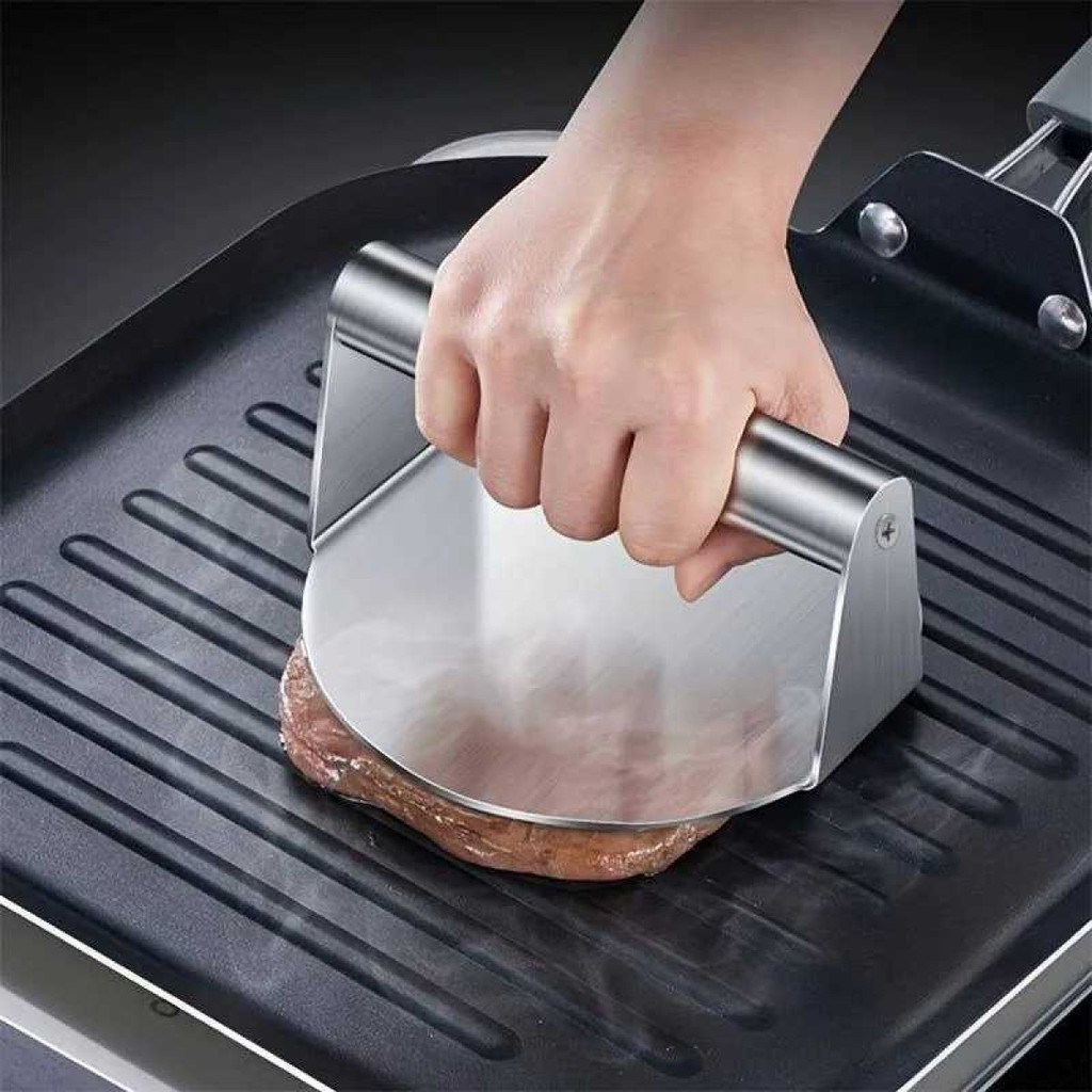 แฮมเบอร์เกอร์เบอร์เกอร์ Patty Smasher Meat Press 14cm - AH901