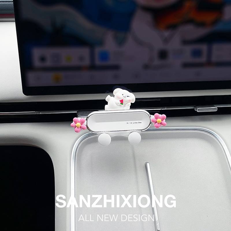 Cute Puppy Automobile Phone Holder Creative New on-Board Bracket Car Vent Support Frame Car Navigati