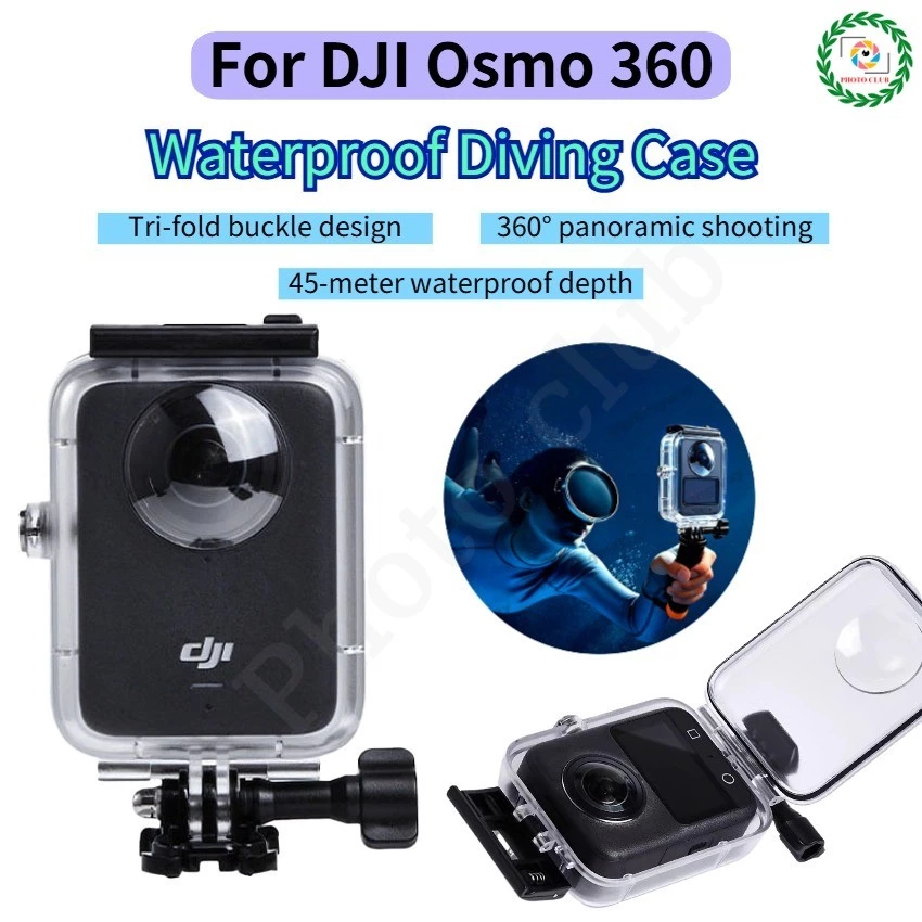 กรณีดําน้ําสําหรับ DJI Osmo 360 กันน้ําเปลือกใต้น้ําฝาครอบป้องกันสําหรับ DJI 360 อุปกรณ์เสริมสําหรับกล้อง