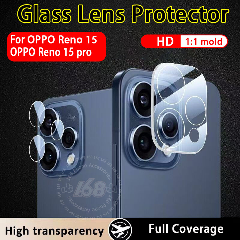 ตัวป้องกันเลนส์กล้อง OPPO Reno 15 15F 15 Pro 5G OPPO Reno 15 Pro Max 5G ฝาครอบกล้องฟิล์มป้องกันเลนส์ 3D คลุมทั้งหมดกระจกเทมเปอร์ฝาครอบกล้อง