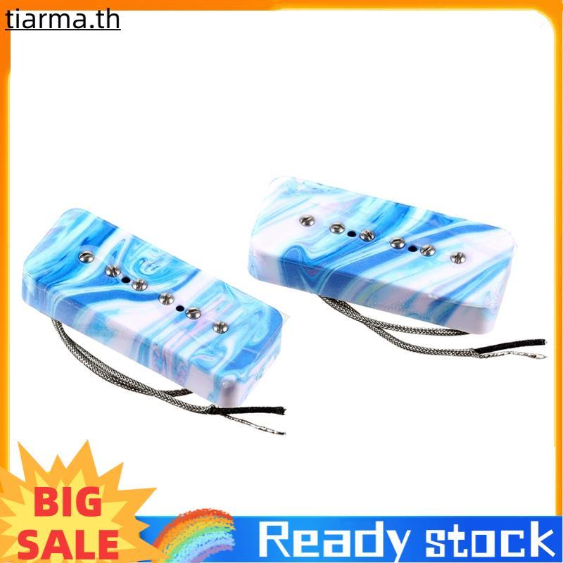 TIARMA Alnico 5 สําหรับ LP/สําหรับกีตาร์ไฟฟ้า P90 คอและสะพานรถกระบะชุดคอยล์เดี่ยว