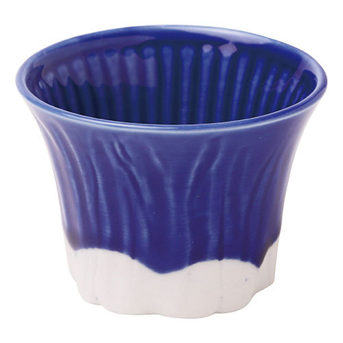 Yamako sake glass Mount Fuji sake cup Ochoco Pottery(Minoware) Blue made Japan