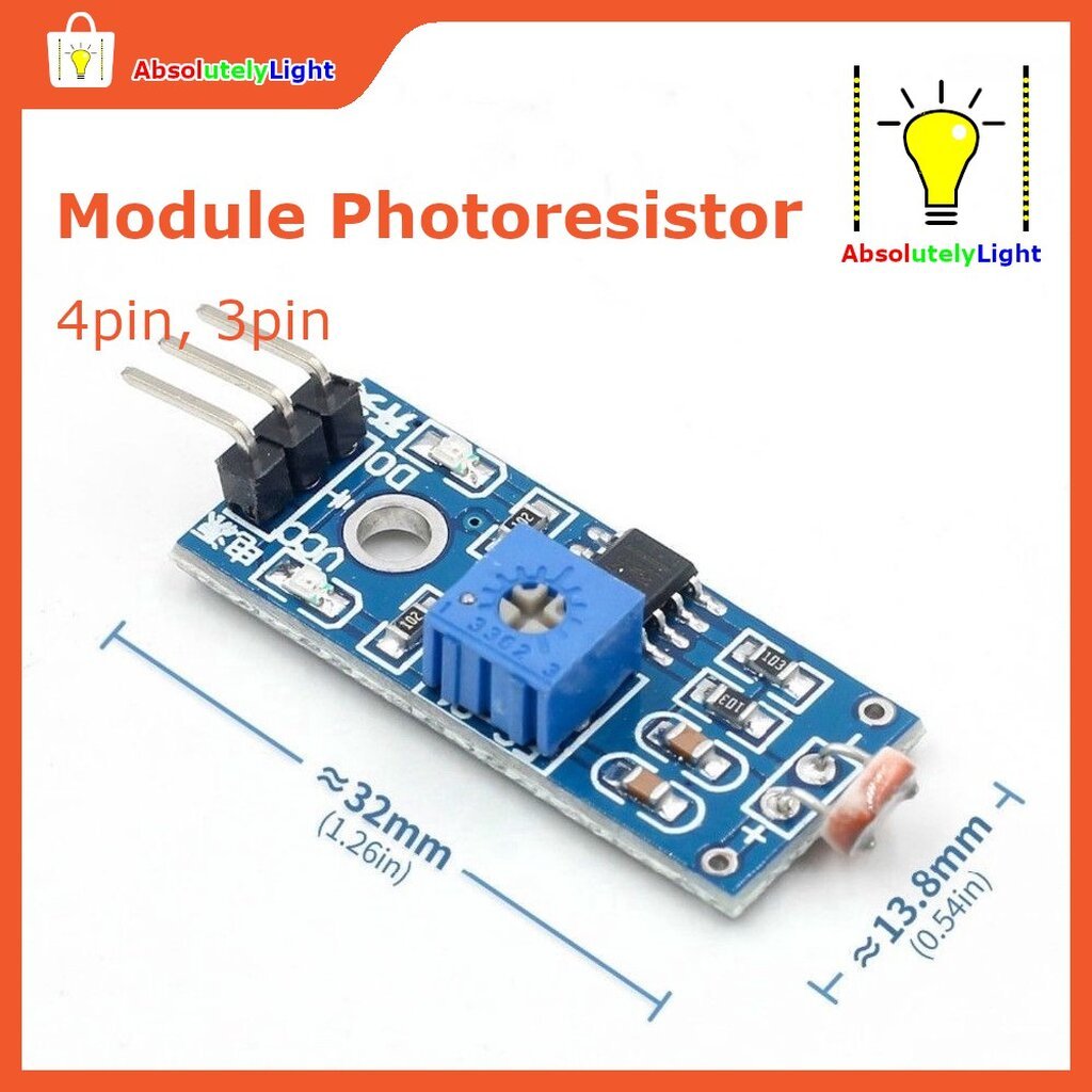 โมดูลเซนเซอร์ตรวจจับค่าแสงสำหรับ Arduino หรืองาน DIY ทั่วไป 4pin, 3pin - รูปที่ 5
