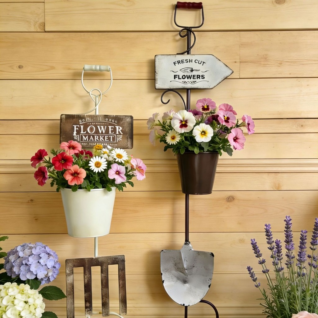 นกดีบุกดอกไม้คอนเทนเนอร์กระถางดอกไม้สวนกลางแจ้งสวนระเบียงลานตกแต่งหวายปีนเขากรอบ - รูปที่ 3