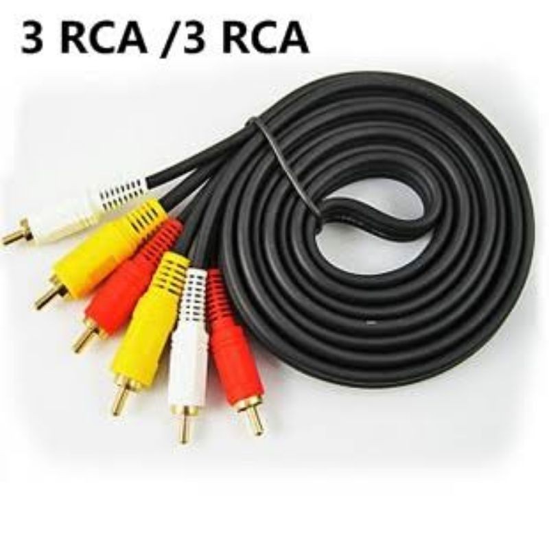สาย RCA 1.5M ชุบทอง 3 ถึง 3 สําหรับ DVD TV